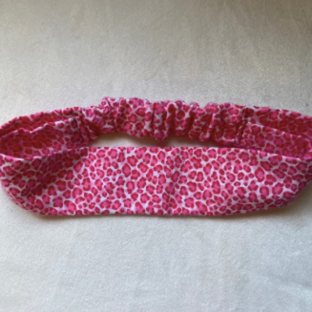 Pink Cheetah Leopard Stretchy Headband